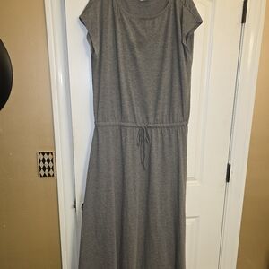 Tshirt maxi dress with tie waist